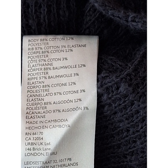 We The Free Gray Ribbed Knit Turtleneck Sweater Small Loose Fit Knitwear Comfy - Picture 10 of 10